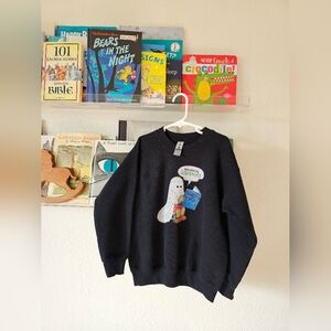 Kristin Jones Black Ghost Halloween Sweatshirt